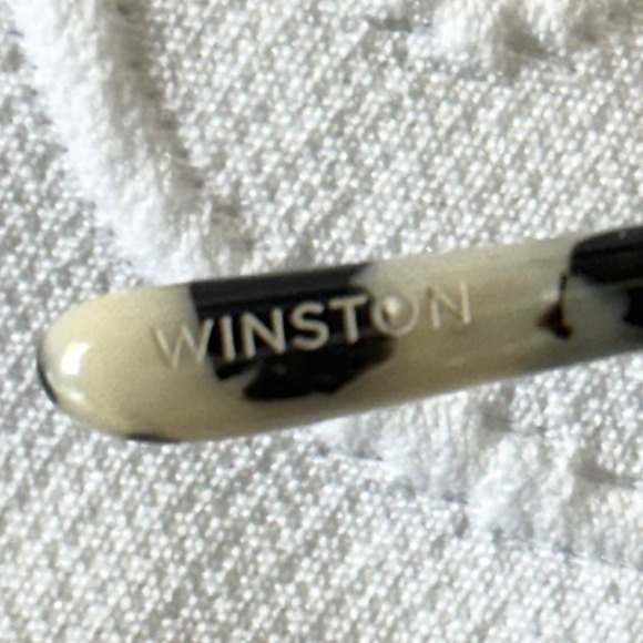 DIFF Eyewear Winston‎ Black & White Rich Hide Cow Hide Cat Eye/ Square Frames main image 11